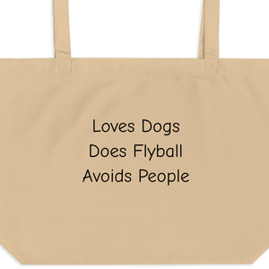 Loves Dogs, Does Flyball X-Large Tote/ Shopping Bags