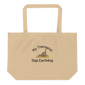 My Therapist Digs Earthdog X-Large Tote/ Shopping Bags