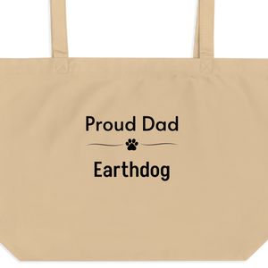 Proud Earthdog Dad X-Lage Tote/ Shopping Bags