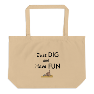 Just Dig & Have Fun Earthdog X-Large Tote/ Shopping Bags