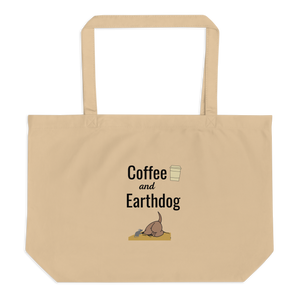 Coffee and Earthdog X-Large Tote/ Shopping Bags