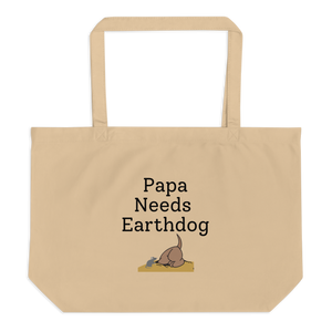 Papa Needs Earthdog X-Large Tote/ Shopping Bags