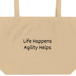 Life Happens, Agility Helps X-Large Tote/ Shopping Bags