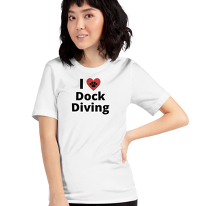 I Heart w/ Paw Dock Diving T-Shirts - Light