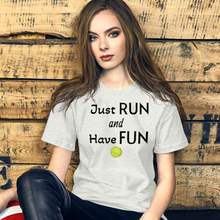 Load image into Gallery viewer, Just Run &amp; Have Fun Flyball T-Shirts
