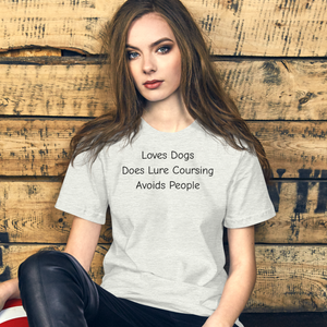 Loves Dogs, Does Lure Coursing T-Shirts - Light