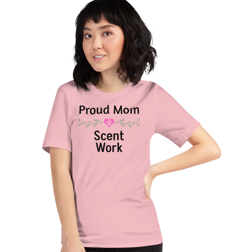 Proud Scent Work Mom T-Shirts - Light
