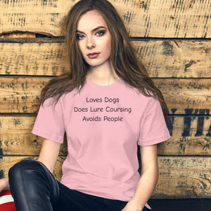 Loves Dogs, Does Lure Coursing T-Shirts - Light