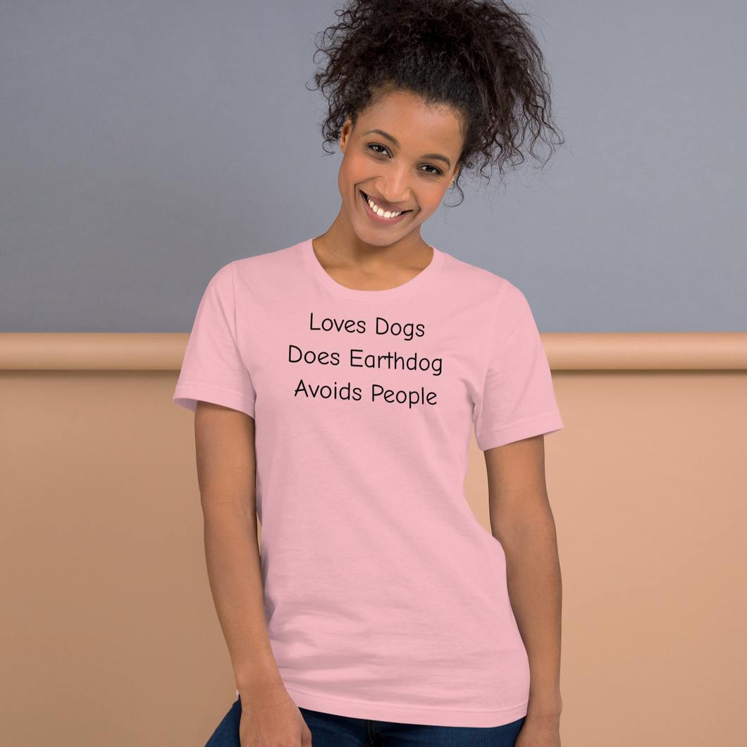 Loves Dogs, Does Earthdog T-Shirts - Light