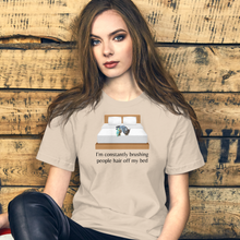 Load image into Gallery viewer, Marti - People Hair on Gigi&#39;s Bed T-Shirts - Light
