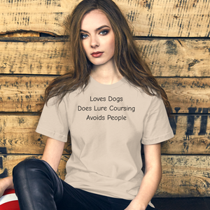 Loves Dogs, Does Lure Coursing T-Shirts - Light