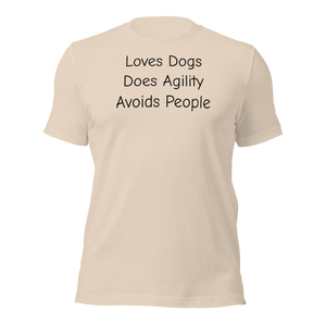 Loves Dogs, Does Agility T-Shirts - Light