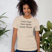 Load image into Gallery viewer, Loves Dogs, Does Agility T-Shirts - Light
