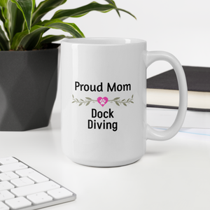 Proud Dock Diving Mom Mugs