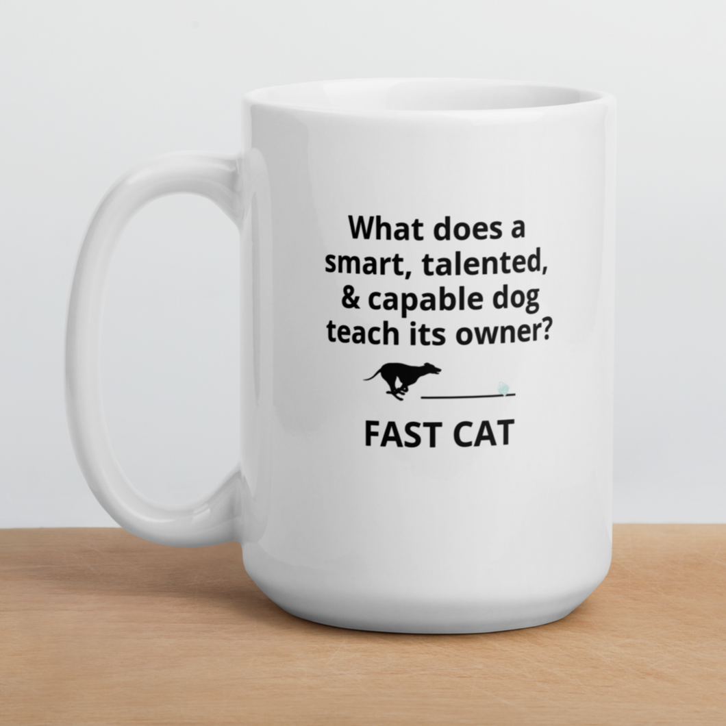 Dog Teaches Fast CAT Mugs