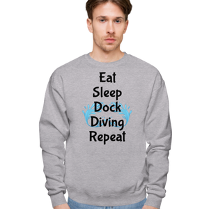 Eat Sleep Dock Diving Repeat Sweatshirts - Light
