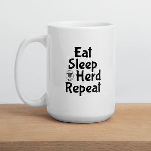 Eat Sleep Sheep Herd Repeat Mug
