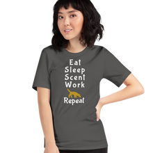 Load image into Gallery viewer, Eat Sleep Scent Work Repeat T-Shirts - Dark
