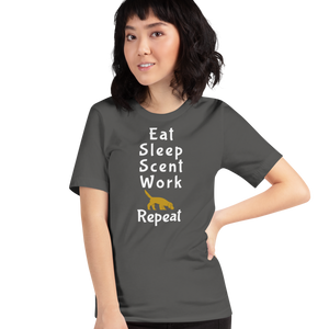 Eat Sleep Scent Work Repeat T-Shirts - Dark