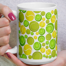 Load image into Gallery viewer, Allover Multi-Colored Tennis Balls Dog Mug
