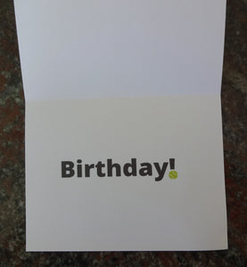 Bouncing Tennis Ball "Happy Birthday" Cards