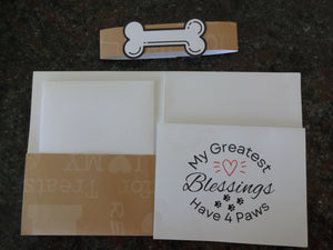 My Greatest Blessings Have 4 Paws Notecards (Plural)
