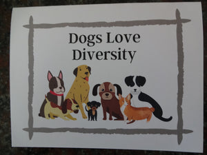 Dogs Love Diversity Notecards