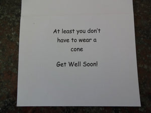 Dog in Cone Get Well Cards