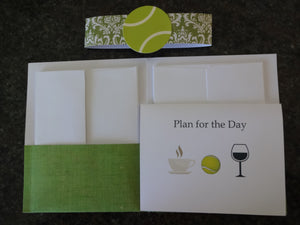 Tennis Ball Plan for the Day Notecards
