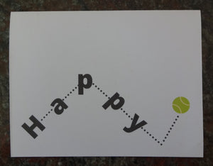 Bouncing Tennis Ball "Happy Birthday" Cards