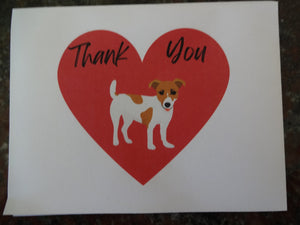 Terrier in Heart with "Thank You" Cards