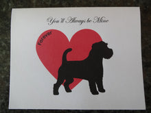 Load image into Gallery viewer, Valentine&#39;s Day Cards - Russell Terrier Over Heart
