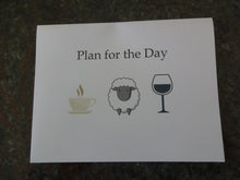 Load image into Gallery viewer, Sheep Herding Plan for the Day Notecards
