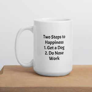 2 Steps to Happiness - Nose Work Mugs