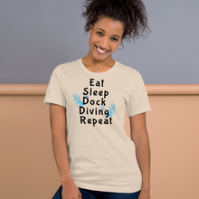 Load image into Gallery viewer, Eat Sleep Dock Diving Repeat T-Shirt - Light
