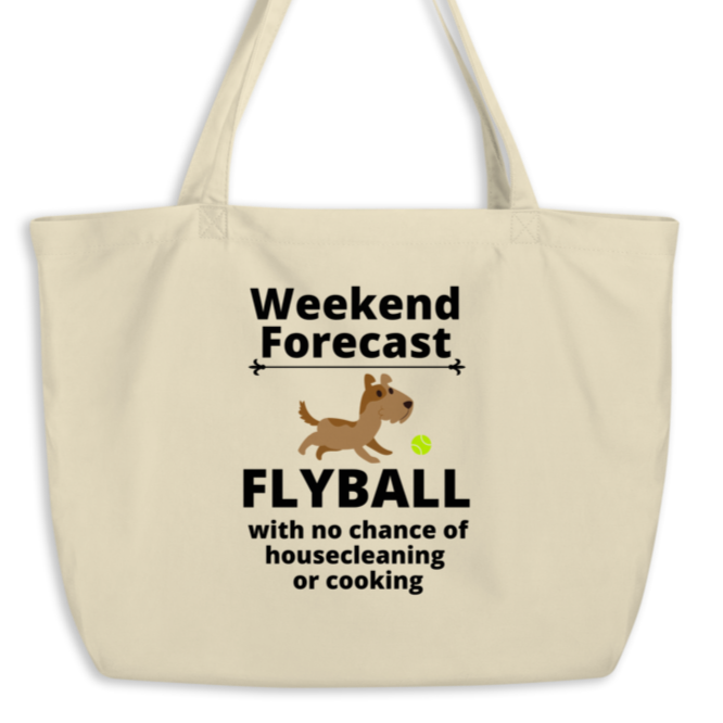 Flyball Forecast X-Large Tote/Shopping Bag-Oyster