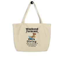 Load image into Gallery viewer, Dock Diving Forecast X-Large Tote/Shopping Bag-Oyster
