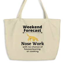 Load image into Gallery viewer, Nose Work Weekend Forecast X-Large Tote/ Shopping Bags
