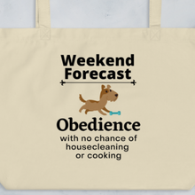 Load image into Gallery viewer, Obedience Weekend Forecast X-Large Tote/Shopping Bag-Oyster
