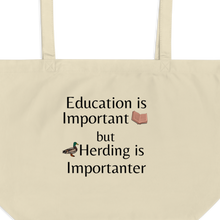 Load image into Gallery viewer, Duck Herding is Importanter X-Large Tote/Shopping Bag - Oyster
