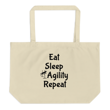 Load image into Gallery viewer, Eat Sleep Agility Repeat X-Large Tote/Shopping Bag - Oyster
