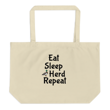 Load image into Gallery viewer, Eat Sleep Duck Herd Repeat X-Large Tote/Shopping Bag - Oyster
