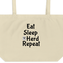 Load image into Gallery viewer, Eat Sleep Sheep Herd Repeat X-Large Tote/Shopping Bag - Oyster
