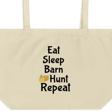 Load image into Gallery viewer, Eat Sleep Barn Hunt Repeat X-Large Tote/Shopping Bag - Oyster
