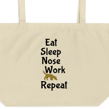 Load image into Gallery viewer, Eat Sleep Nose Work Repeat X-Large Tote/ Shopping Bags
