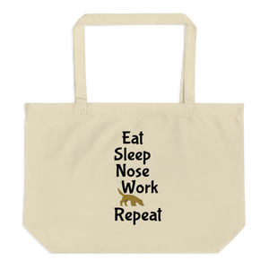 Eat Sleep Nose Work Repeat X-Large Tote/ Shopping Bags