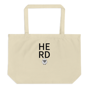 Stacked Herd with Sheep X-Large Tote/Shopping Bag - Oyster
