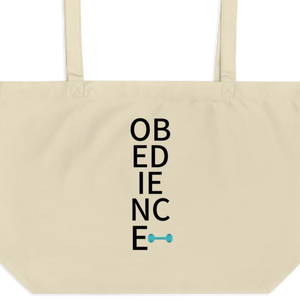 Stacked Obedience X-Large Tote/Shopping Bag - Oyster