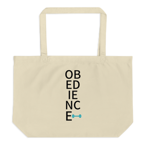 Stacked Obedience X-Large Tote/Shopping Bag - Oyster