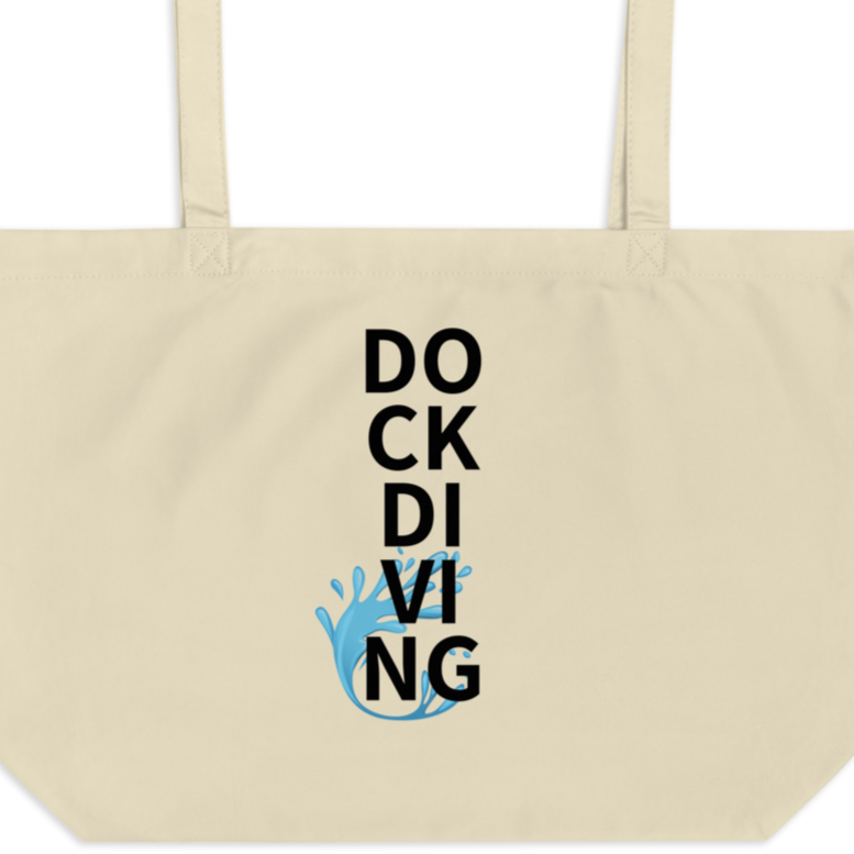 Stacked Dock Diving X-Large Tote/Shopping Bag - Oyster